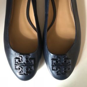 Tory Burch Melinda Powdered Coated Leather Flats